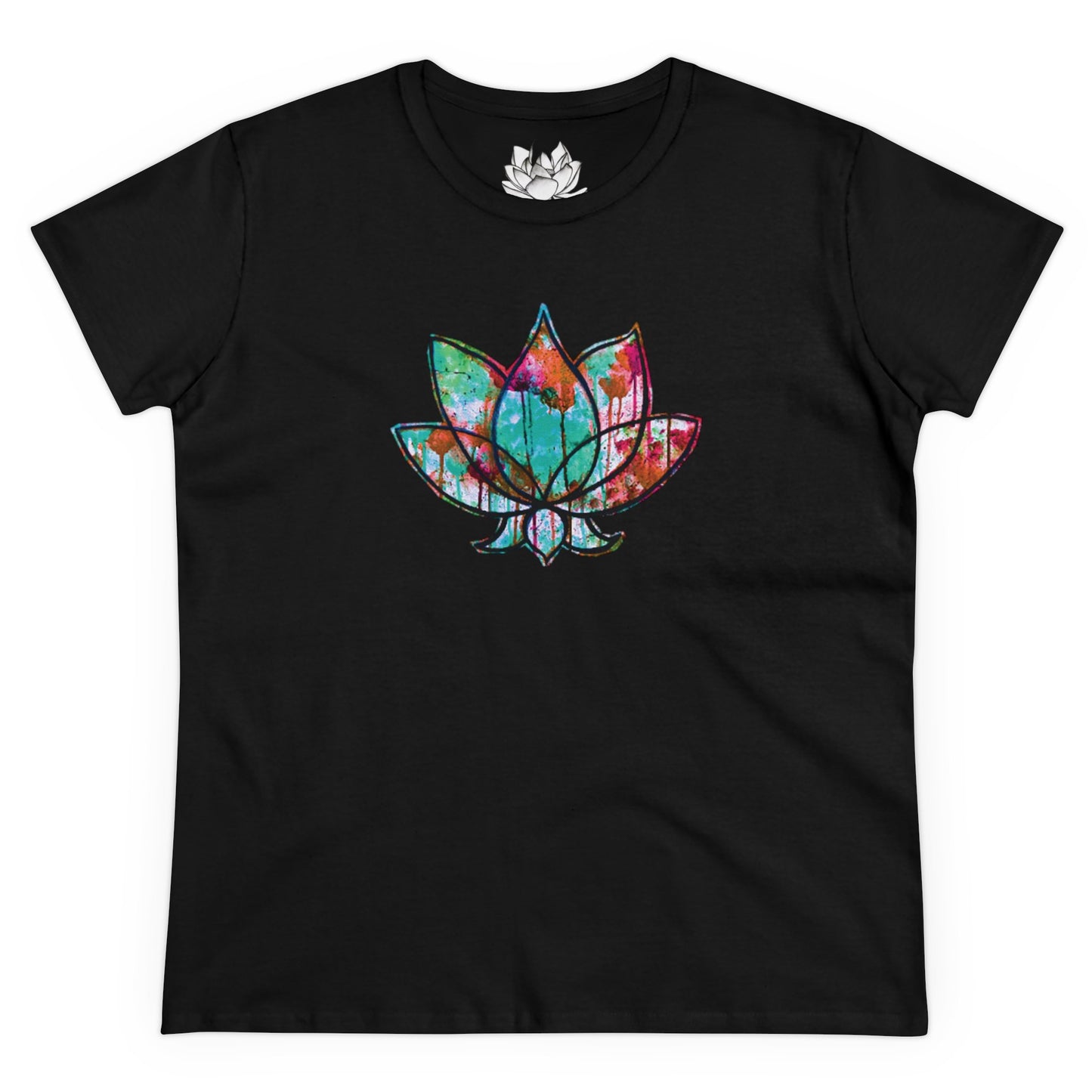 Graffiti Lotus Bloom Women's Cotton Tee