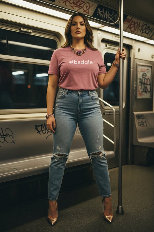 #baddie Unisex High End Cotton Short Sleeve Tee