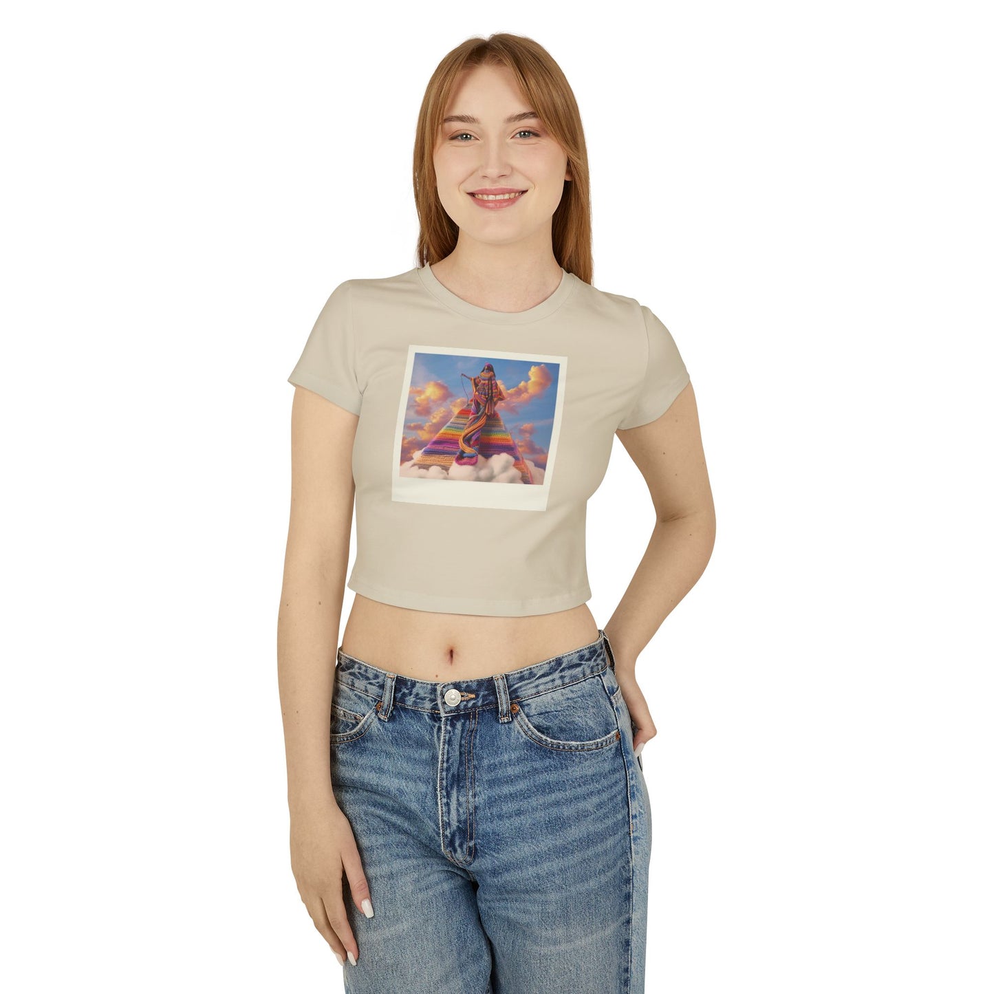 Nubian Kemet Polaroid Queen Women's Crop T-Shirt