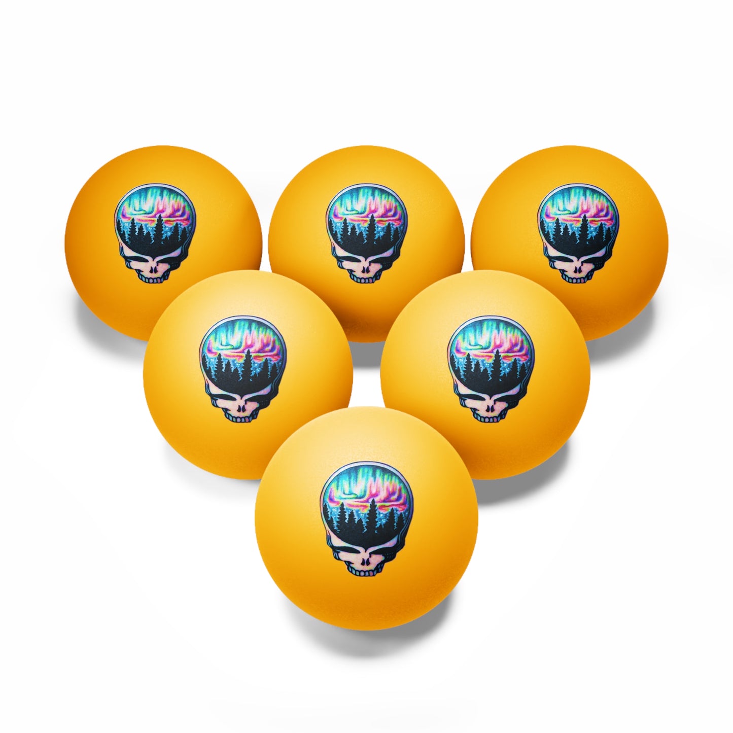 Aurora Borealis 6 pack Ping Pong Balls