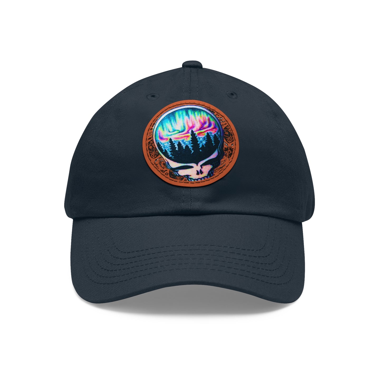 Aurora Borealis Leather Patch Cap