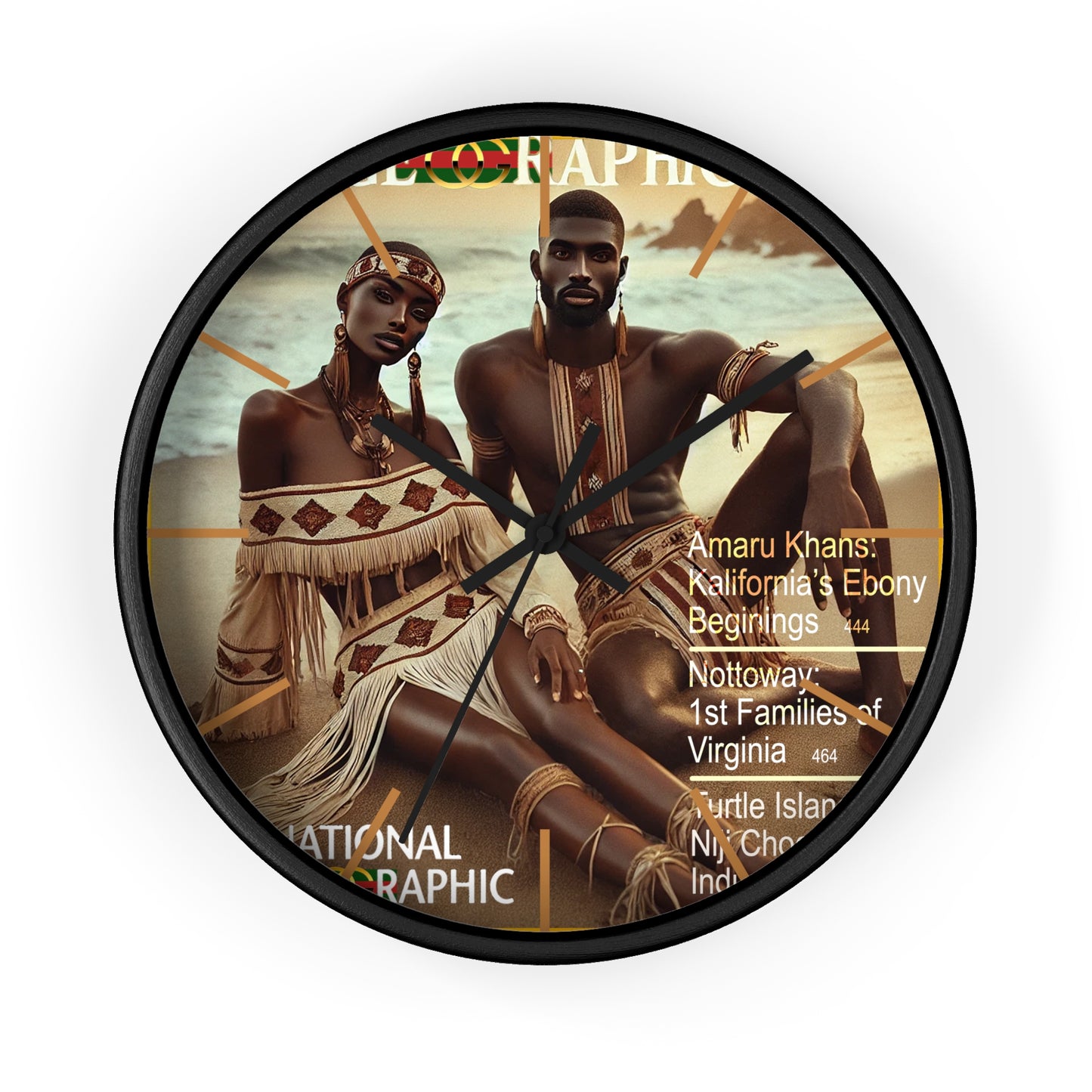 Turtle Island Amaru Khan Aborigine Wall Clock