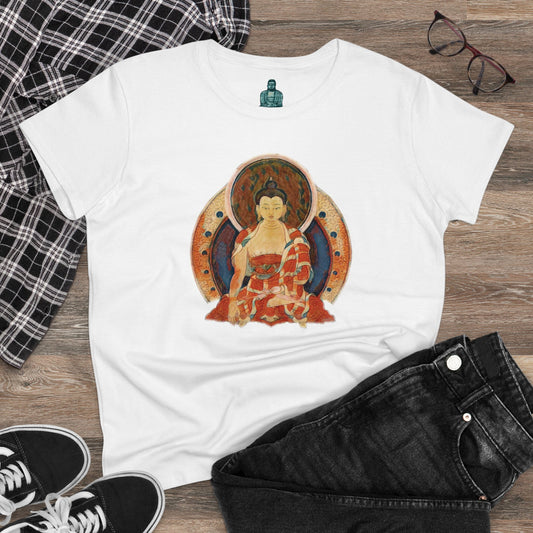 Buddha Gouache Print Women's Cotton Tee