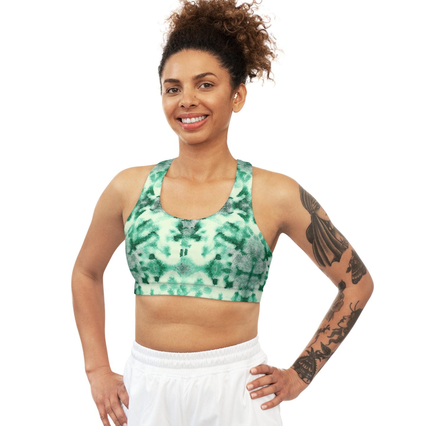 Shibori Lime Sherbert Seamless Sports Bra