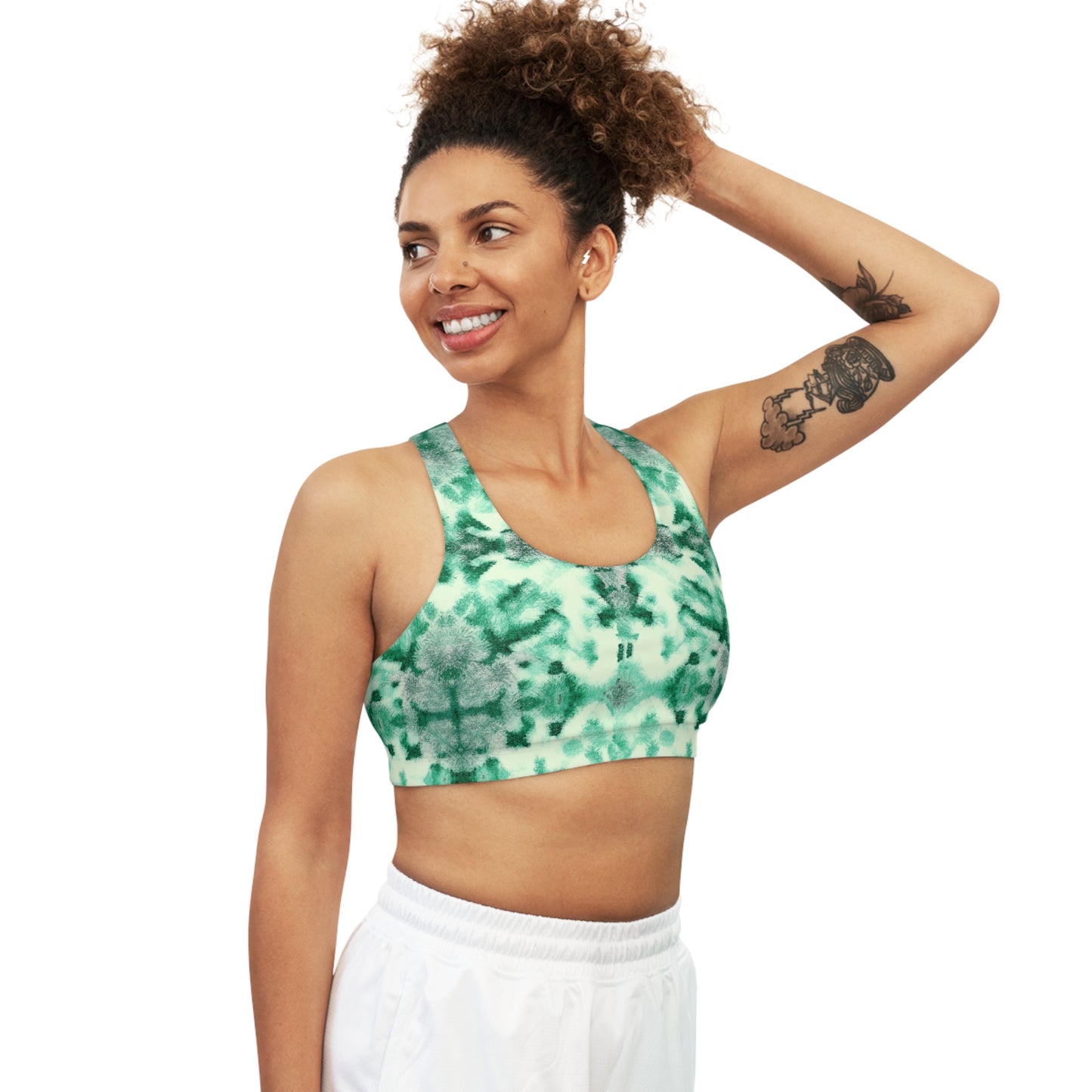 Shibori Lime Sherbert Seamless Sports Bra