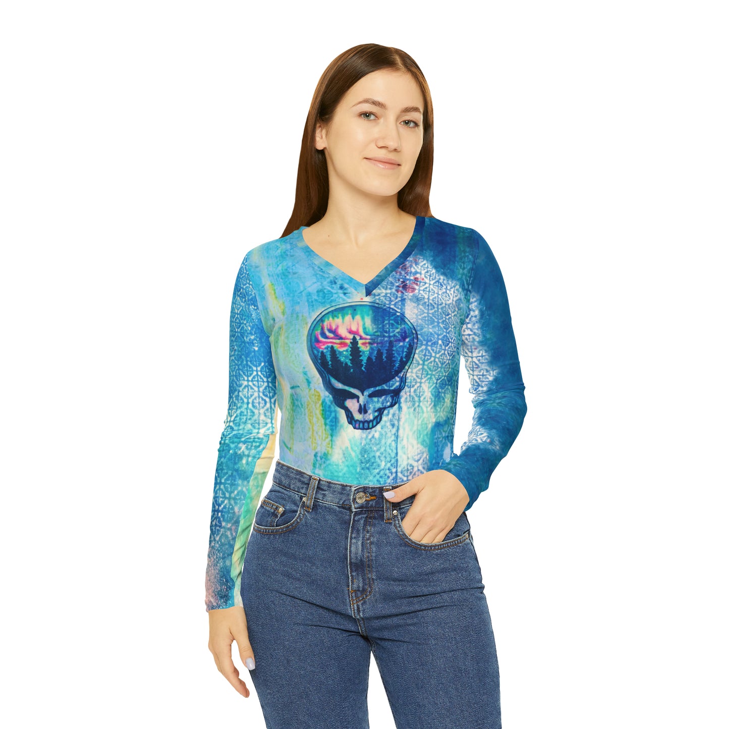 Face Off Women's Long Sleeve V-neck