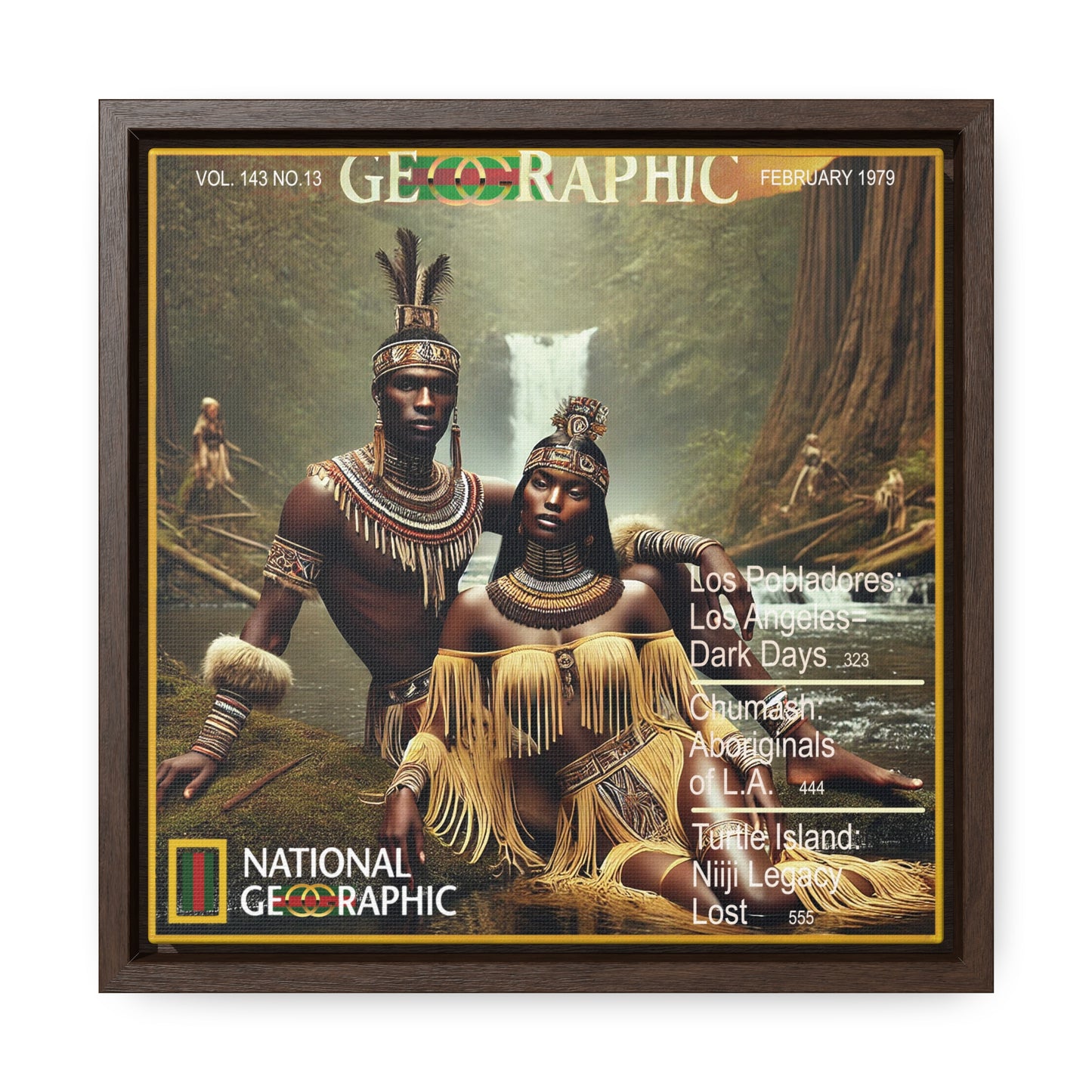 Turtle Island Amaru Khan Gallery Canvas Wraps, Square Frame