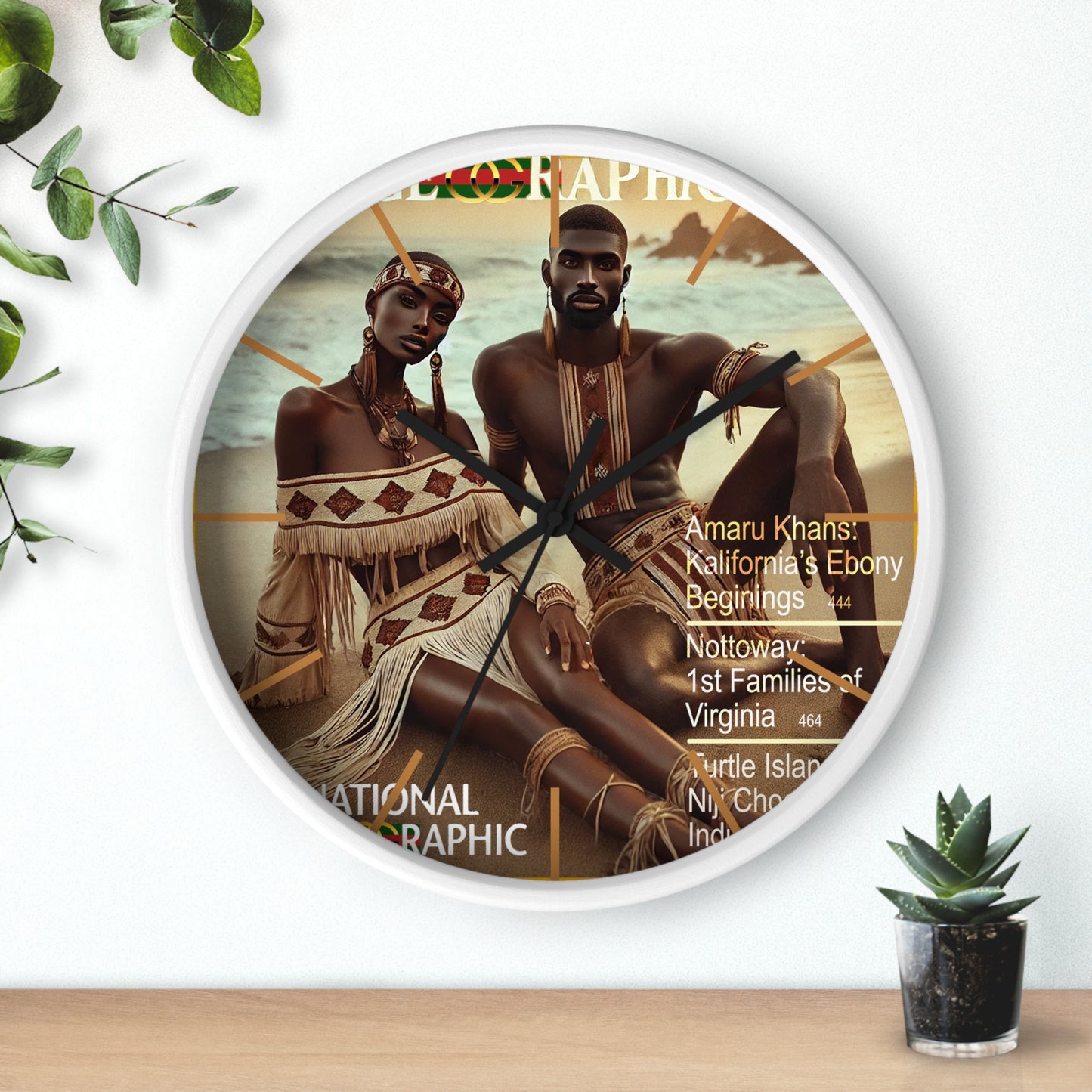 Turtle Island Amaru Khan Aborigine Wall Clock