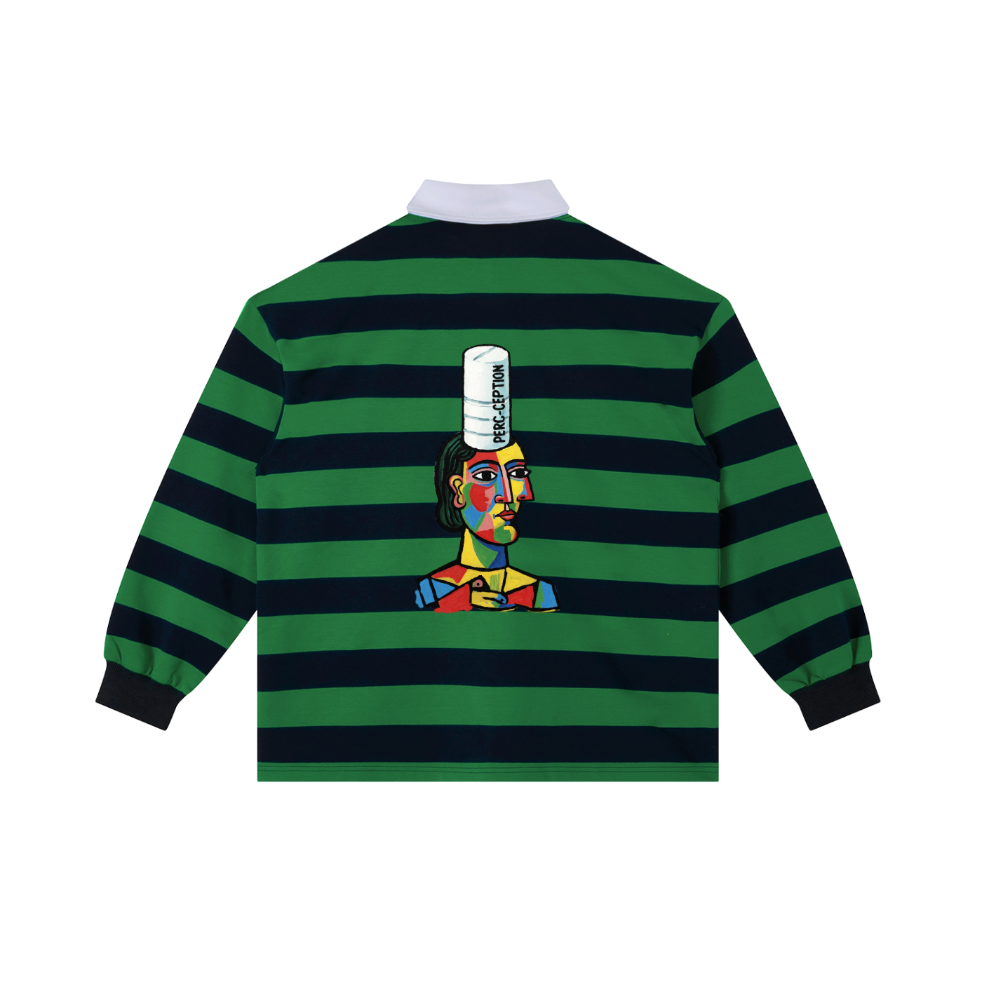 PERC CEPTION Color Block Stripe Polo Shirt