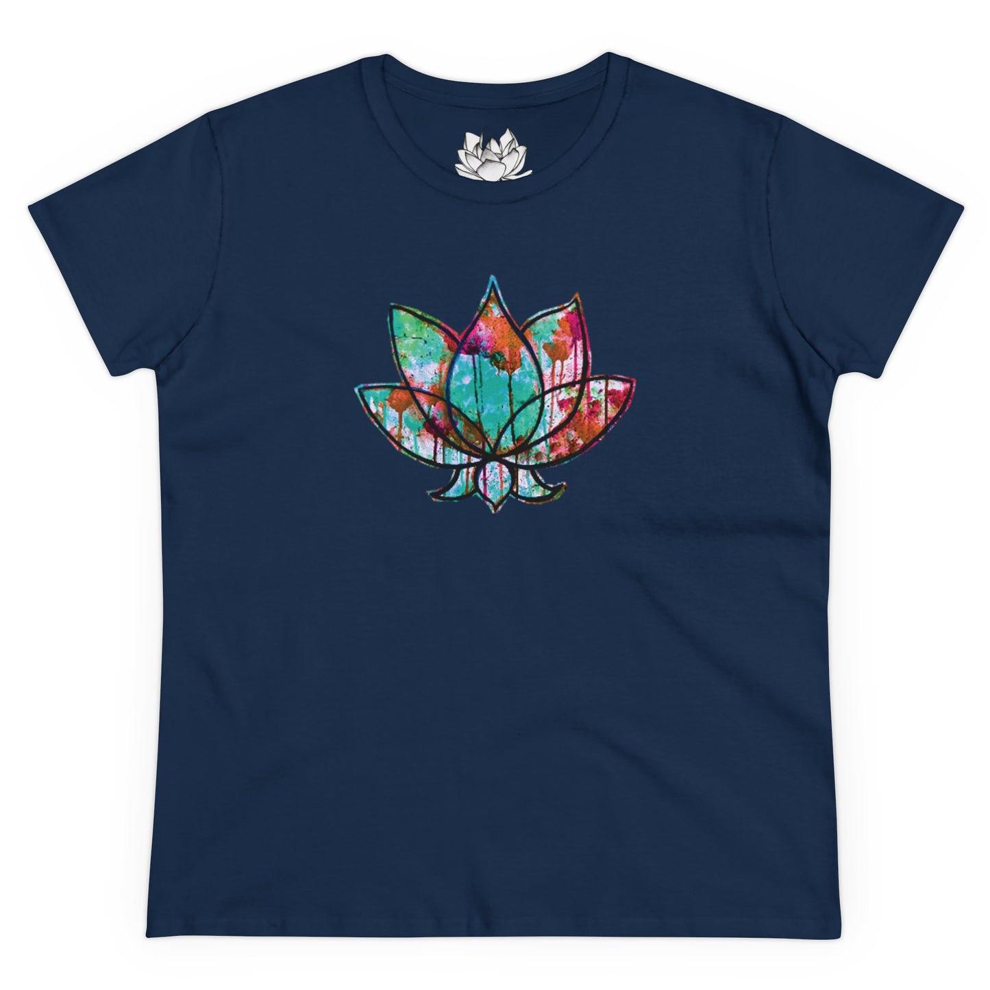 Graffiti Lotus Bloom Women's Cotton Tee