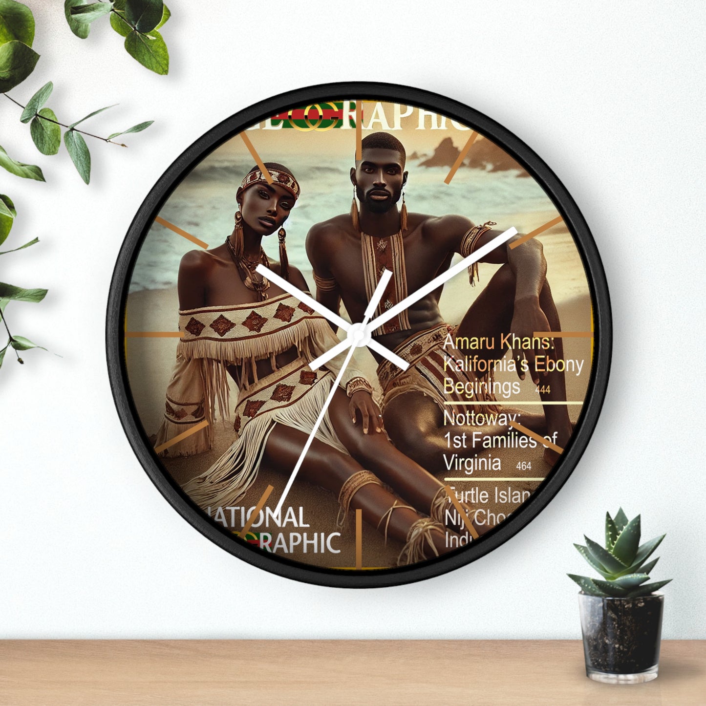 Turtle Island Amaru Khan Aborigine Wall Clock