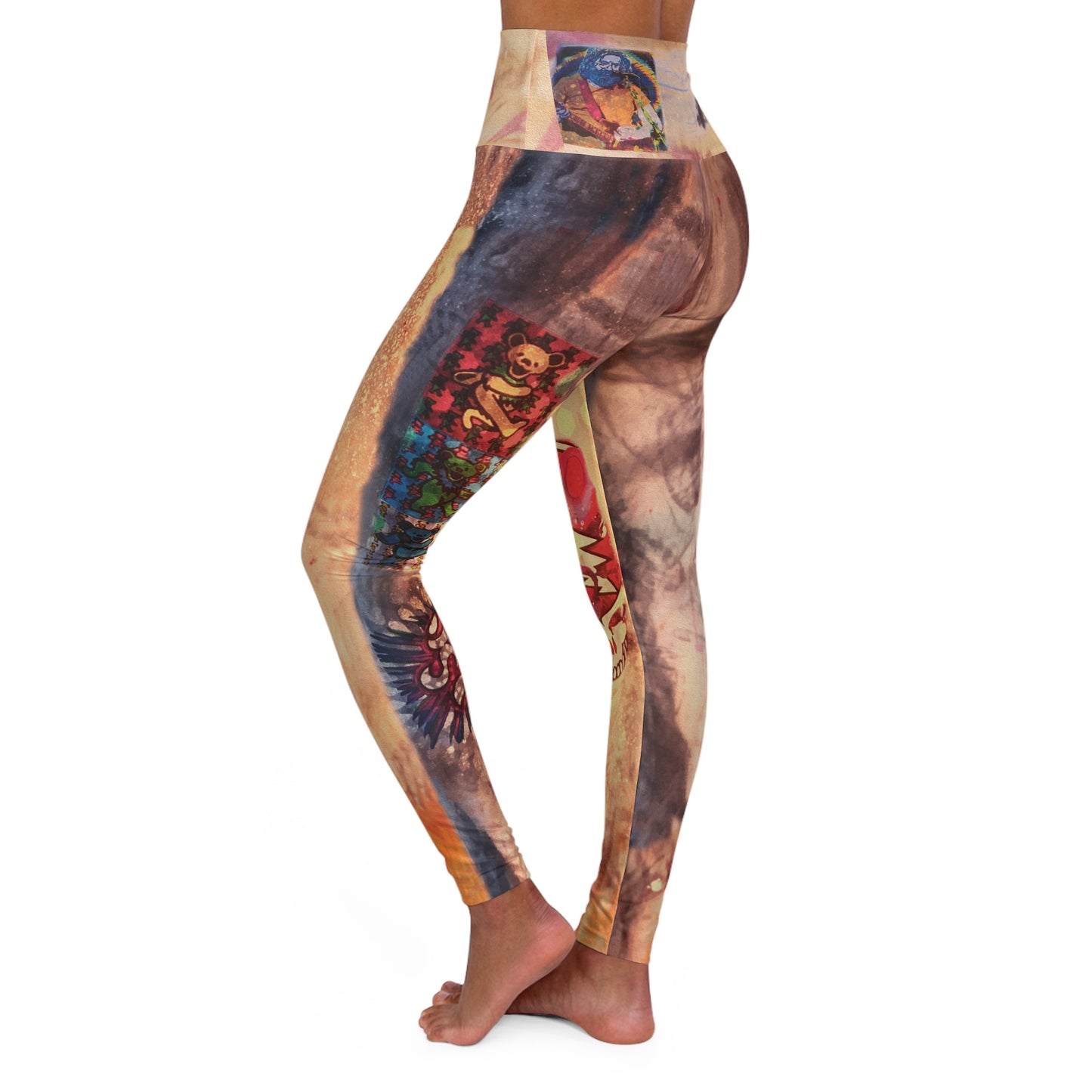 Leggings de yoga de cintura alta Bear Test (AOP)