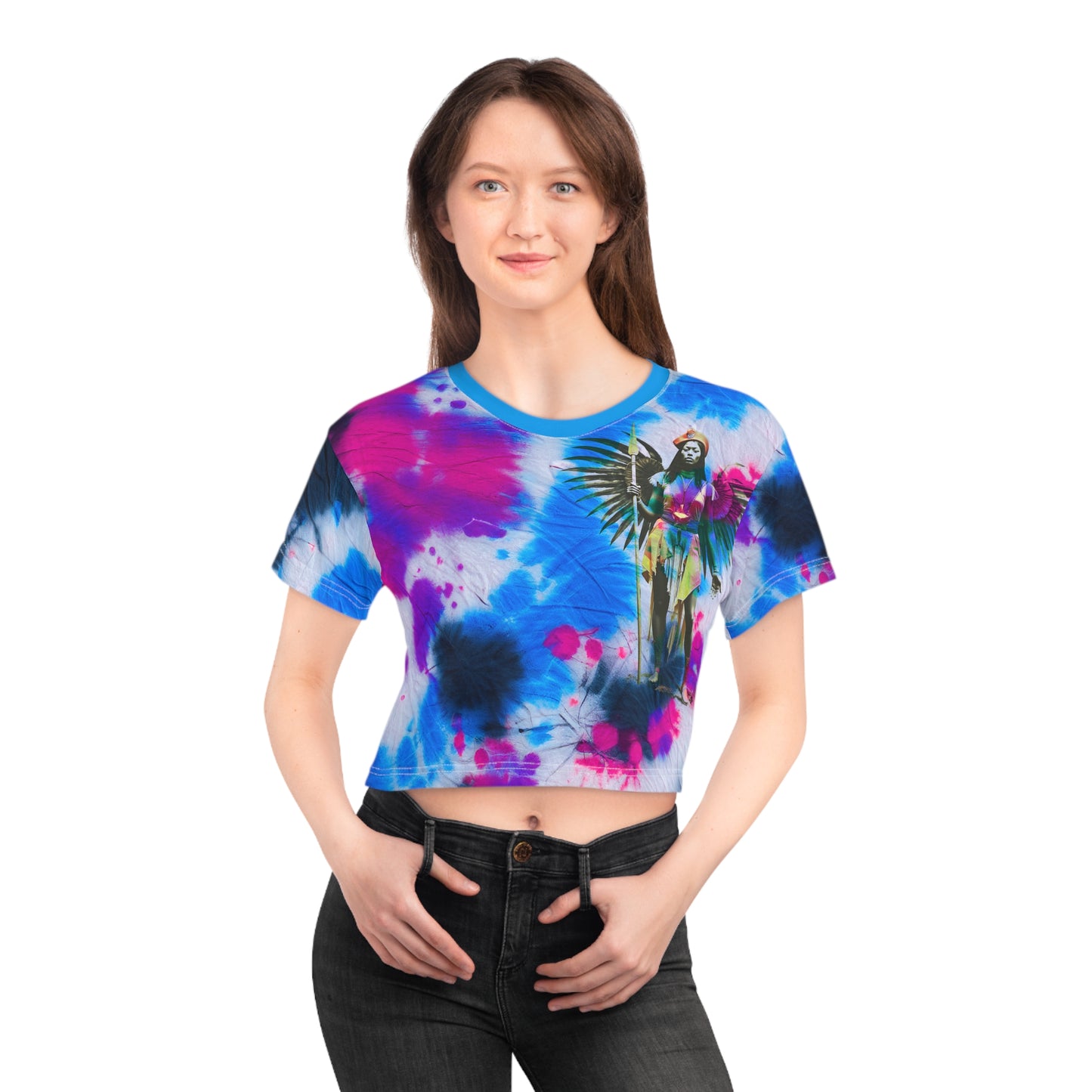 Amaru  Khan Tye-Dye Crop Tee