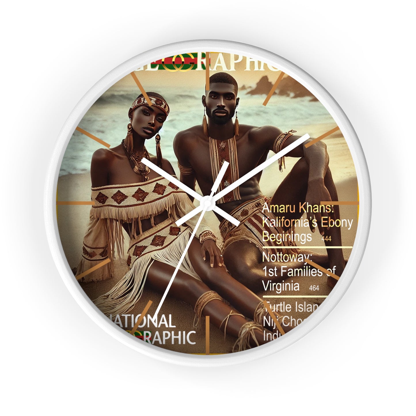 Turtle Island Amaru Khan Aborigine Wall Clock