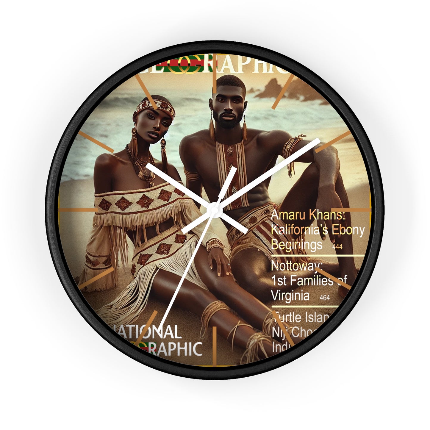 Turtle Island Amaru Khan Aborigine Wall Clock