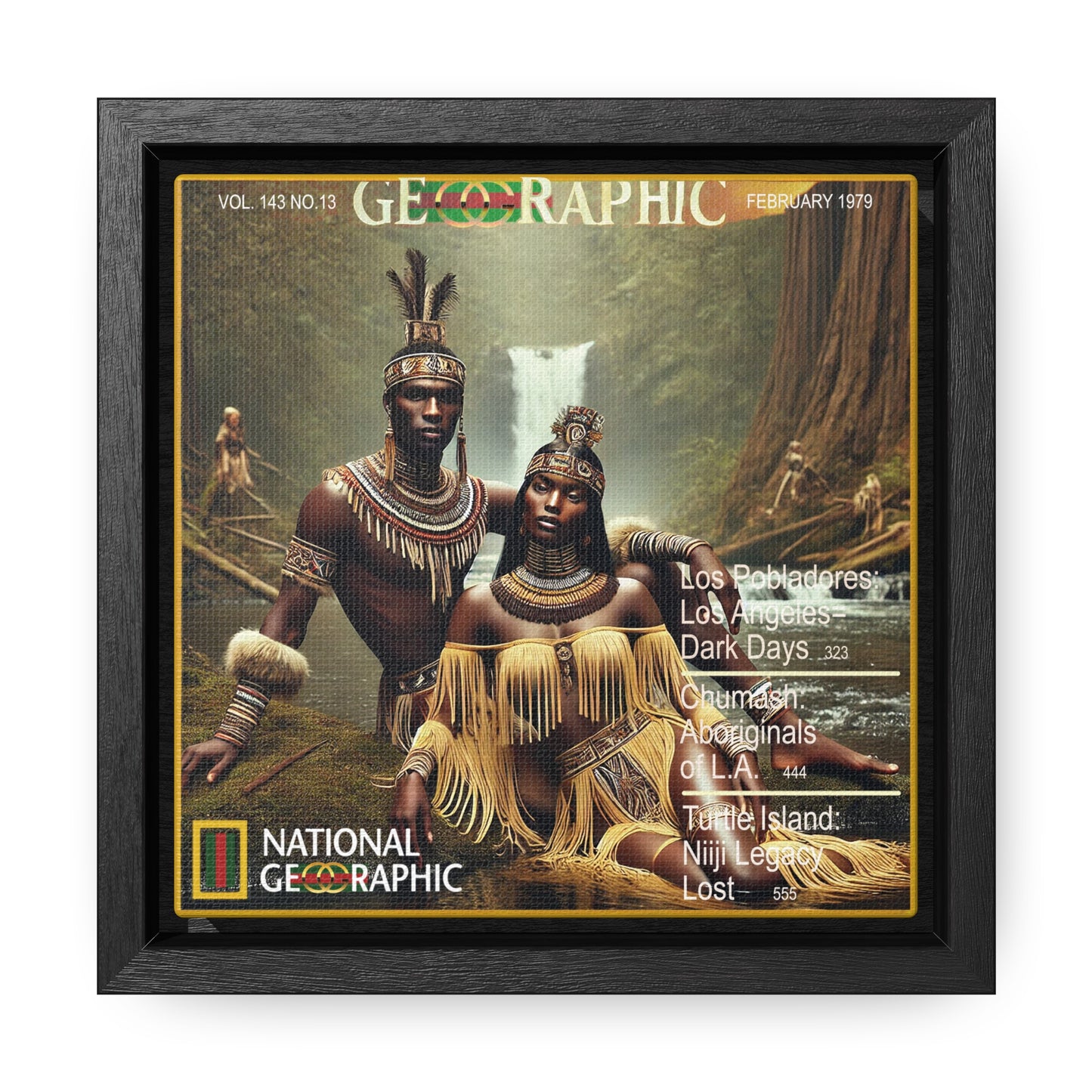 Turtle Island Amaru Khan Gallery Canvas Wraps, Square Frame