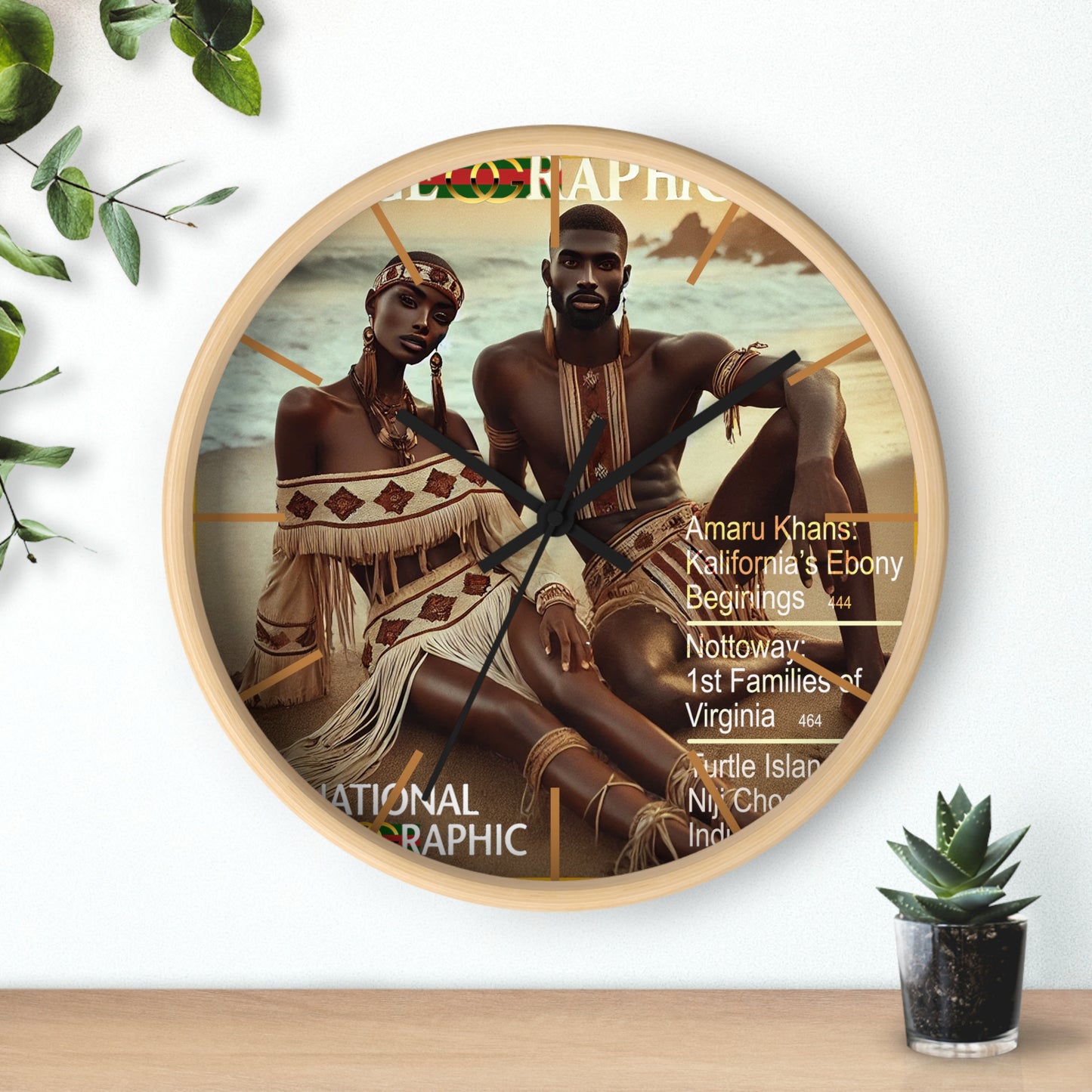 Turtle Island Amaru Khan Aborigine Wall Clock