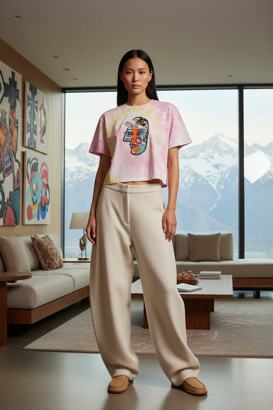 LOVE PILL Women's Tie-Dye Crop Tee