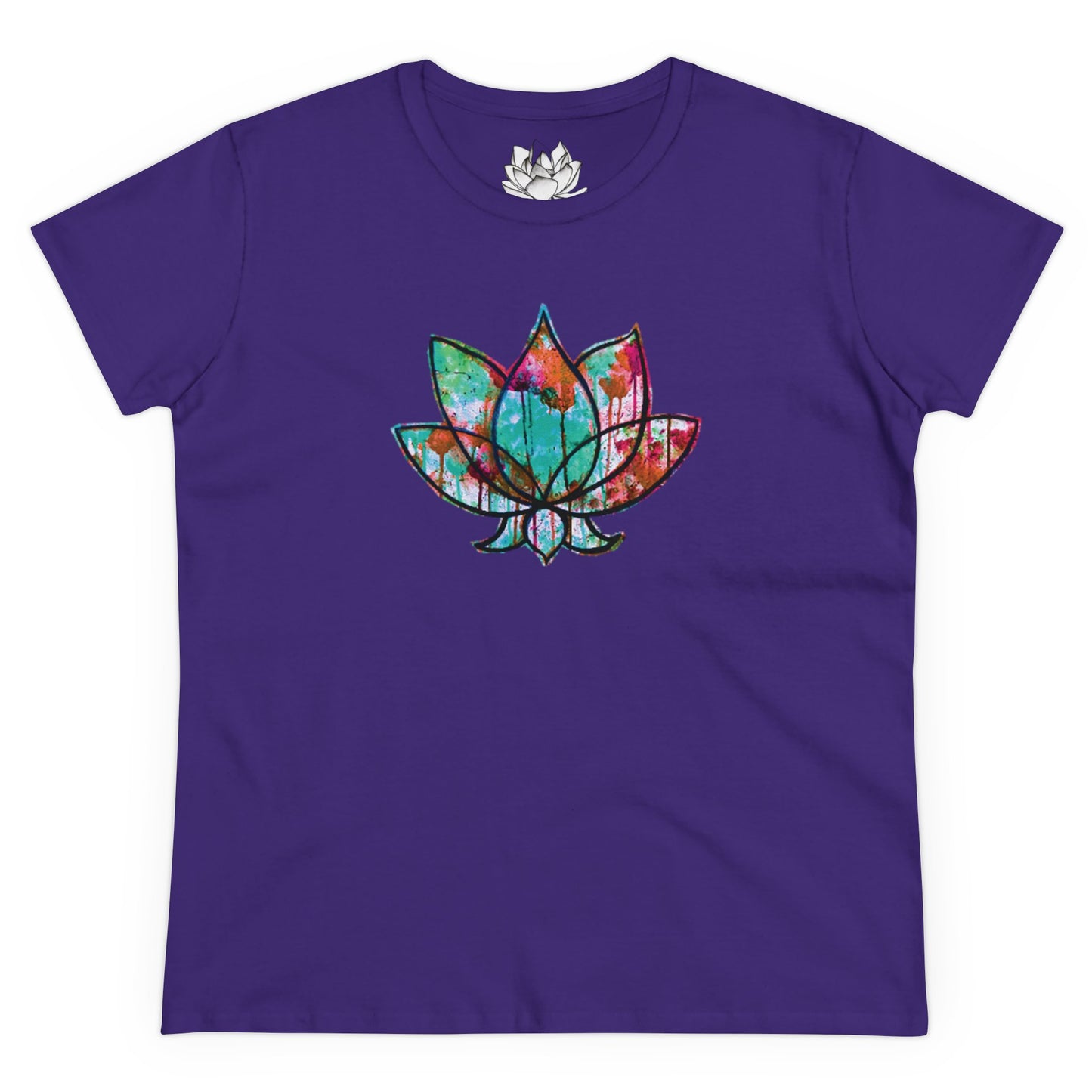 Graffiti Lotus Bloom Women's Cotton Tee