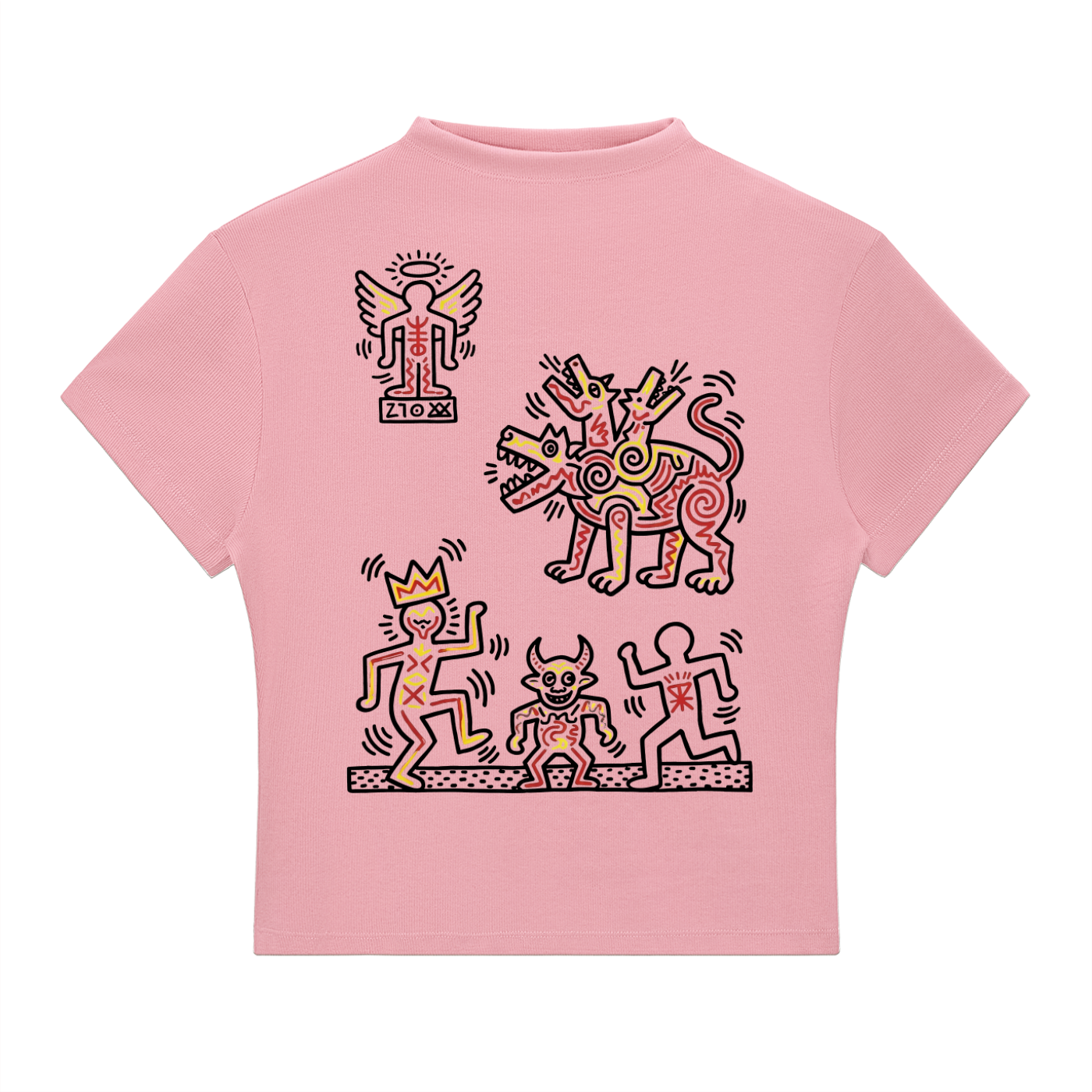 1986 Glyphs Essential Slim Fit Mock Neck T-Shirt