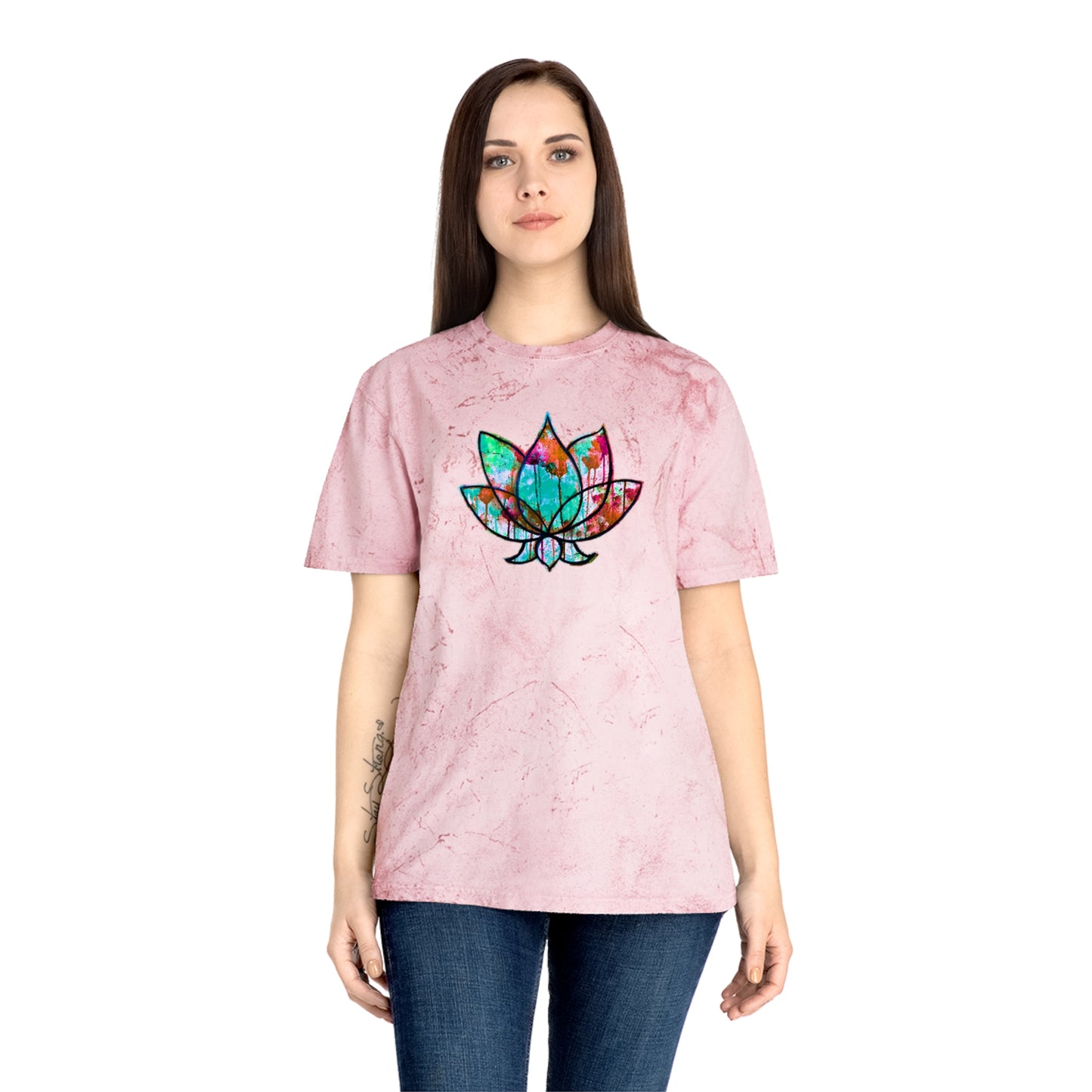 Unisex Lotus Bloom Industrial Dye Premium T-Shirt