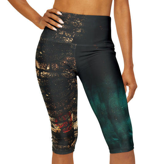 Army Girl Water Brush Capri Leggings