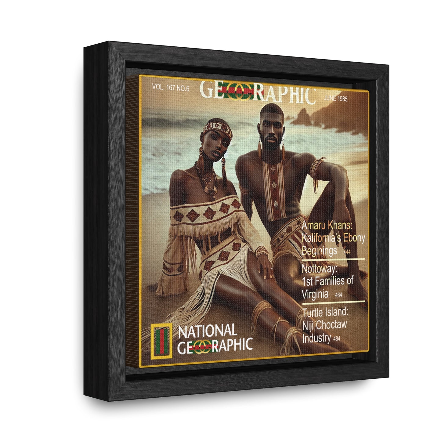 Turtle Island Amaru Khan Aborigine Gallery Canvas Wraps, Square Frame