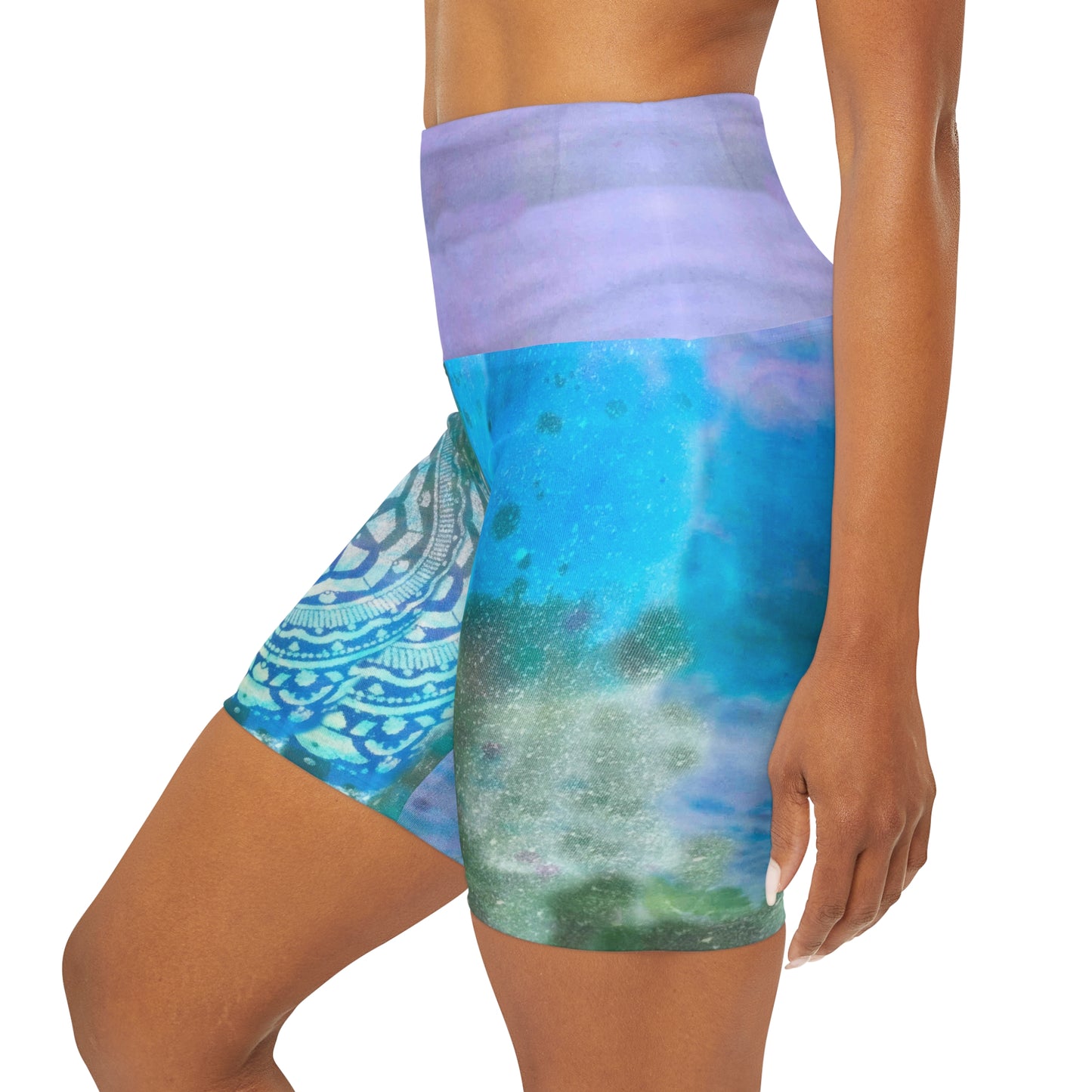 Earth Connection High Waisted Yoga Shorts