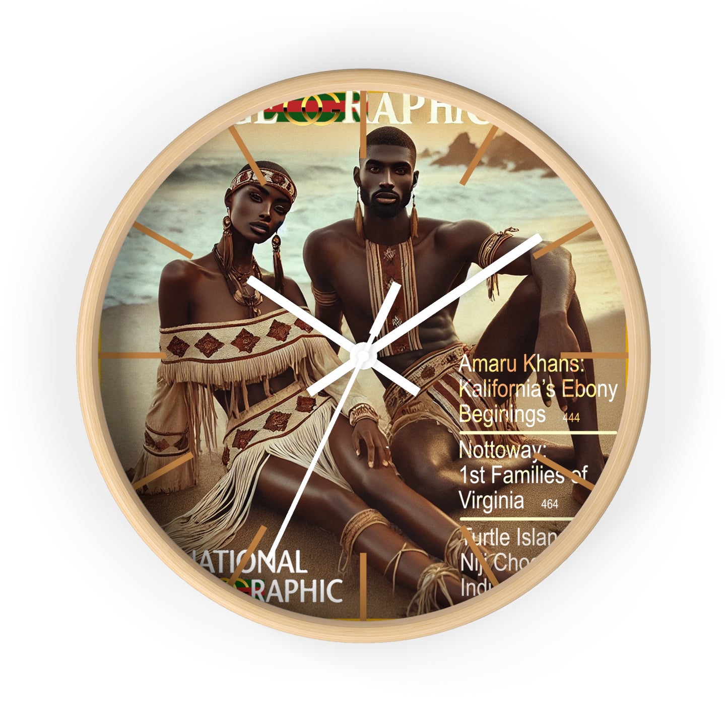 Turtle Island Amaru Khan Aborigine Wall Clock