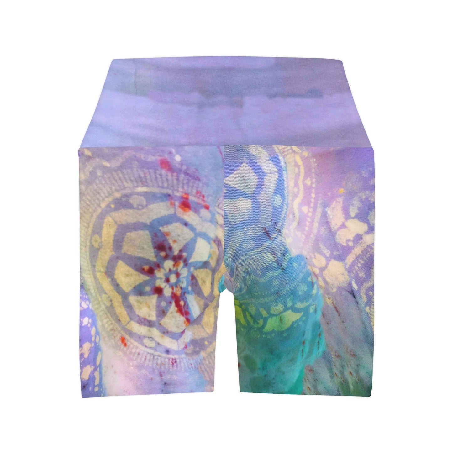 Whimsical High Waisted Yoga Shorts