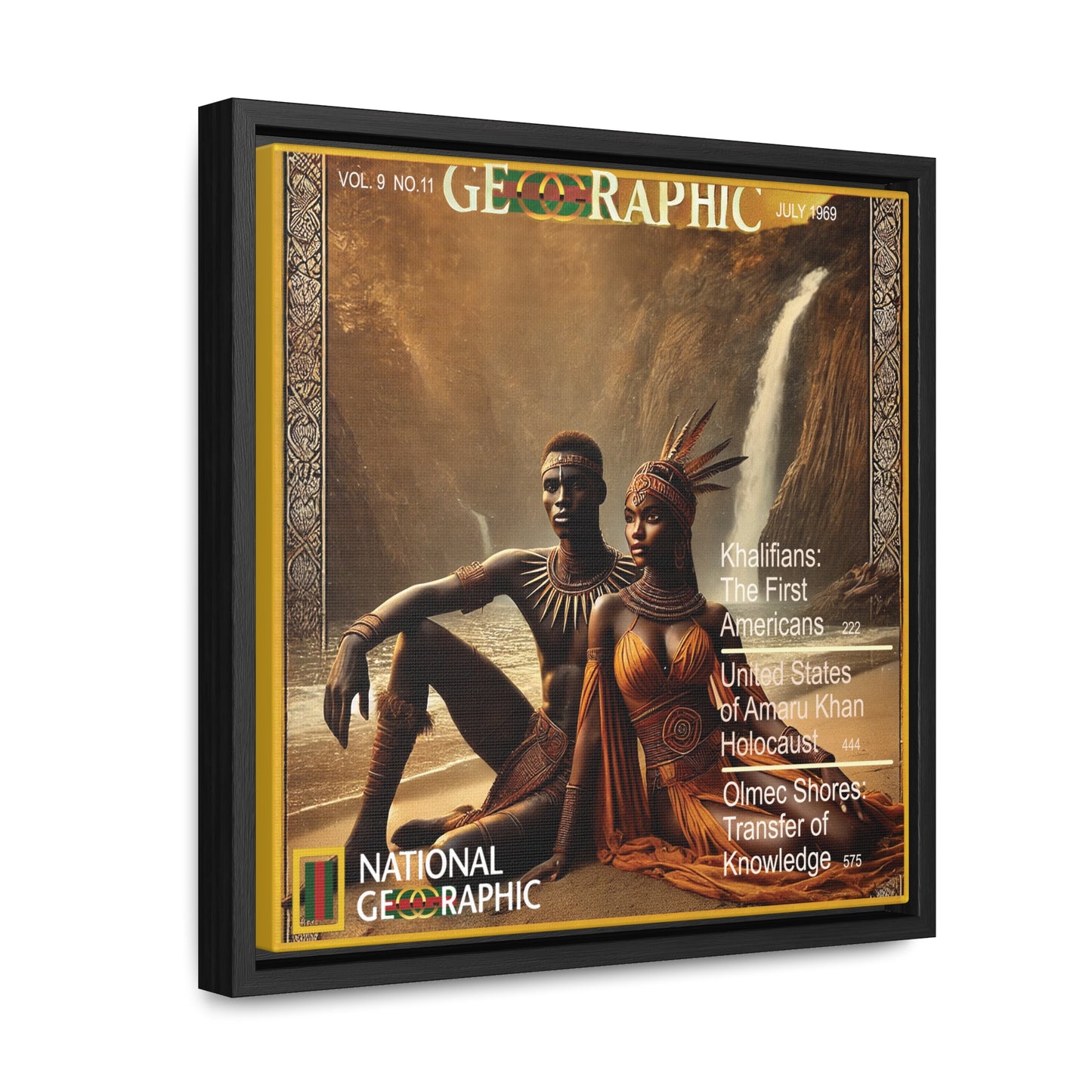 Choctaw Amaru Khan Aborigine Gallery Canvas Wraps, Square Frame