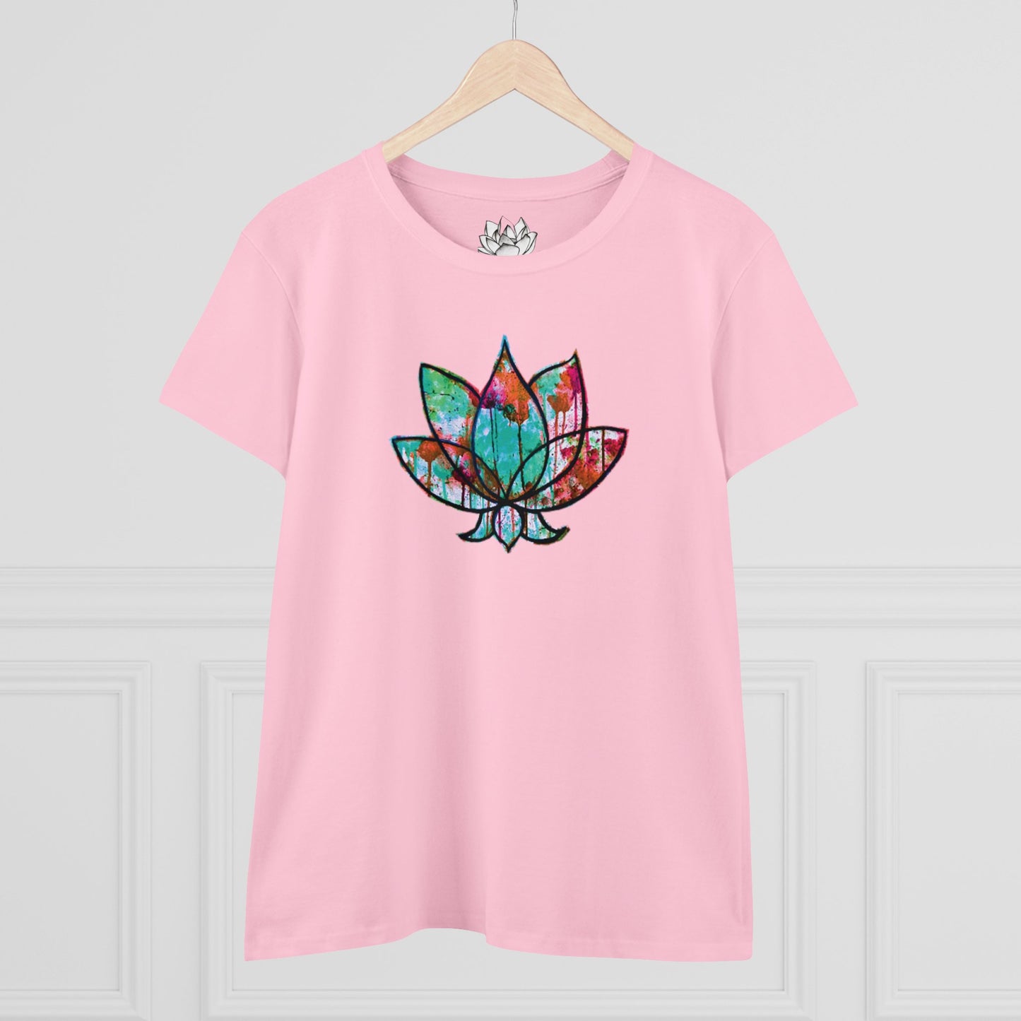 Graffiti Lotus Bloom Women's Cotton Tee