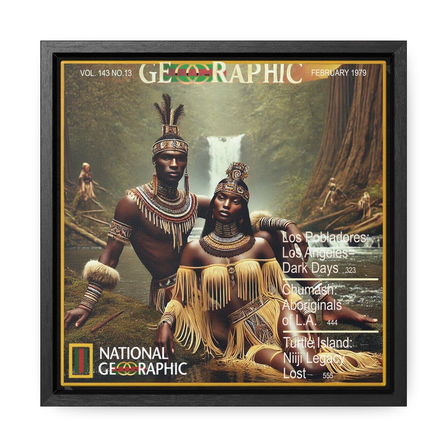 Turtle Island Amaru Khan Gallery Canvas Wraps, Square Frame