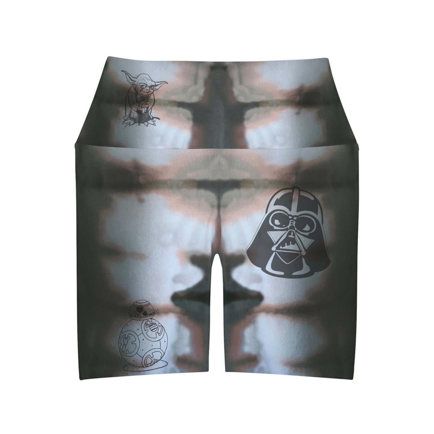 Darth Vader High Waisted Yoga Shorts