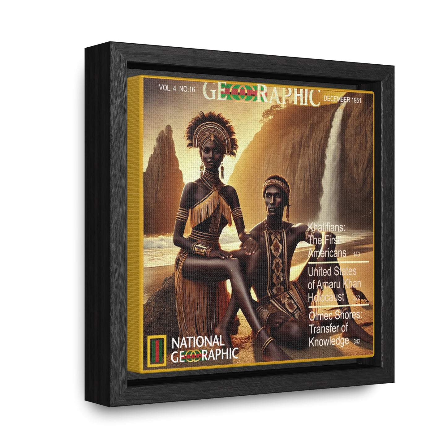 Chumash Amaru Khan Aborigine Gallery Canvas Wraps, Square Frame