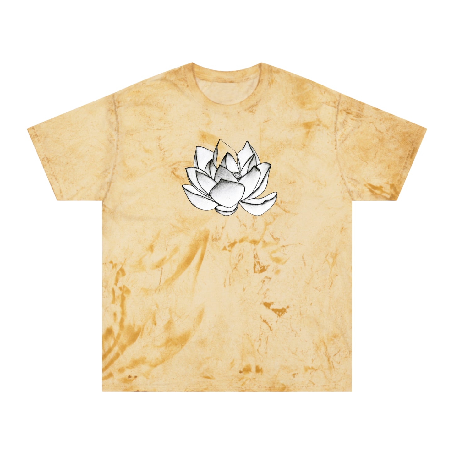 Lotus Flower Sketch Industrial Dye Premium T-Shirt