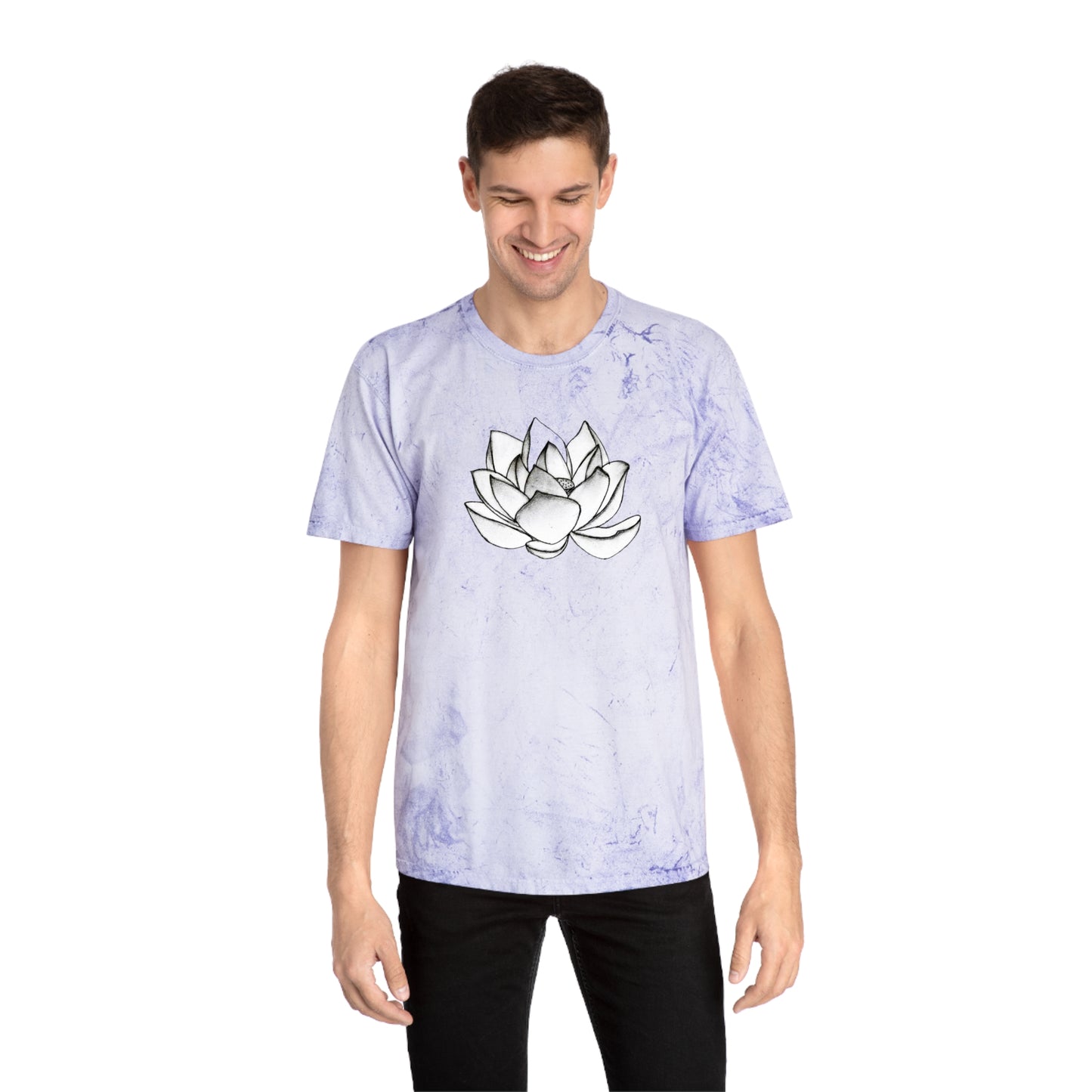 Lotus Flower Sketch Industrial Dye Premium T-Shirt