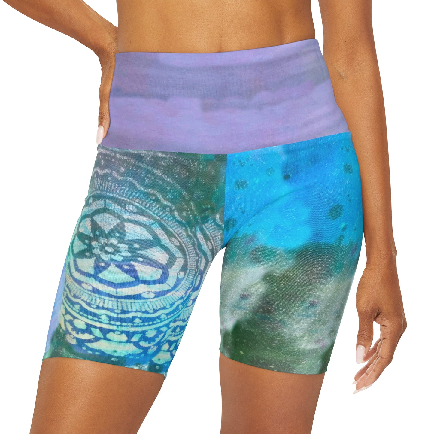 Earth Connection High Waisted Yoga Shorts