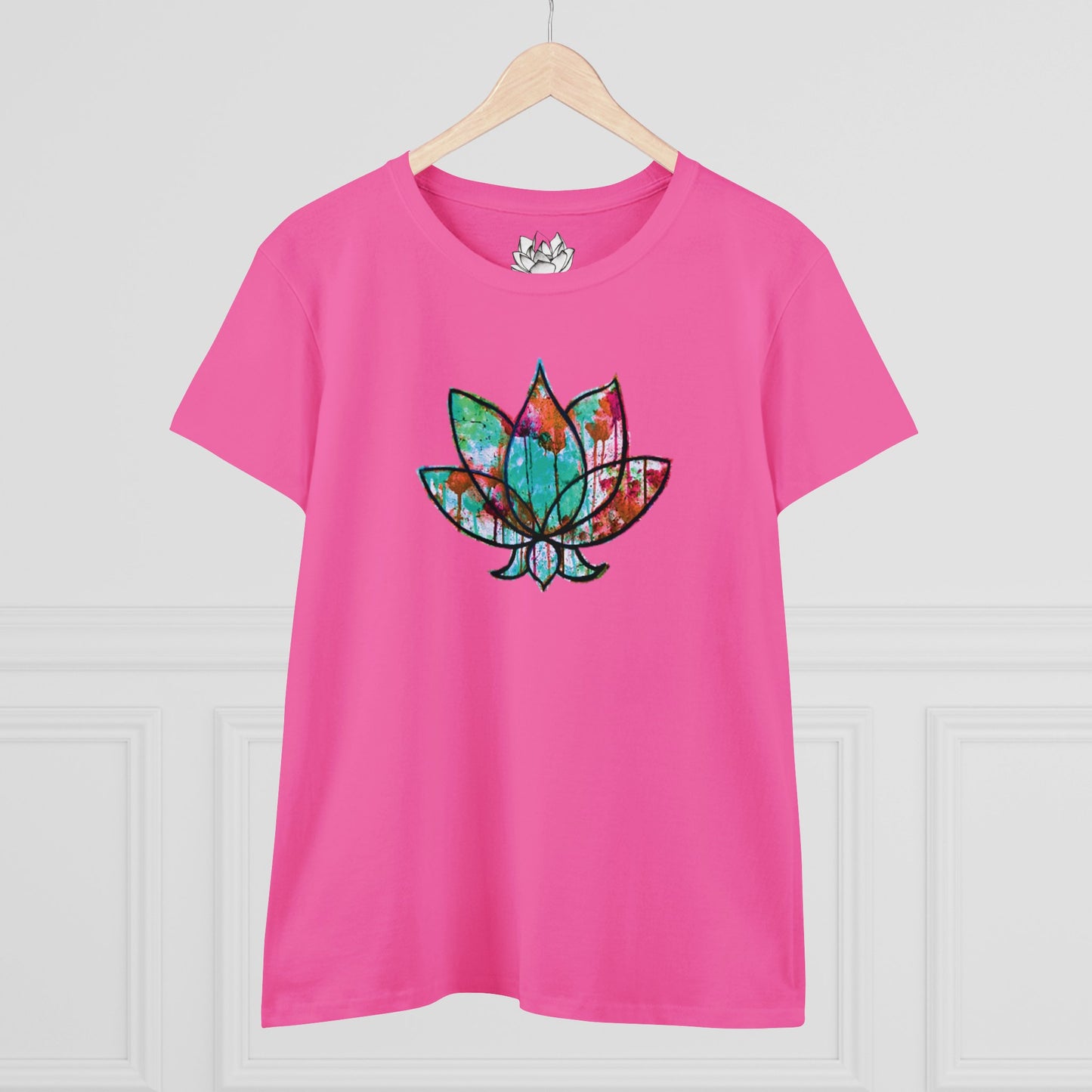 Graffiti Lotus Bloom Women's Cotton Tee