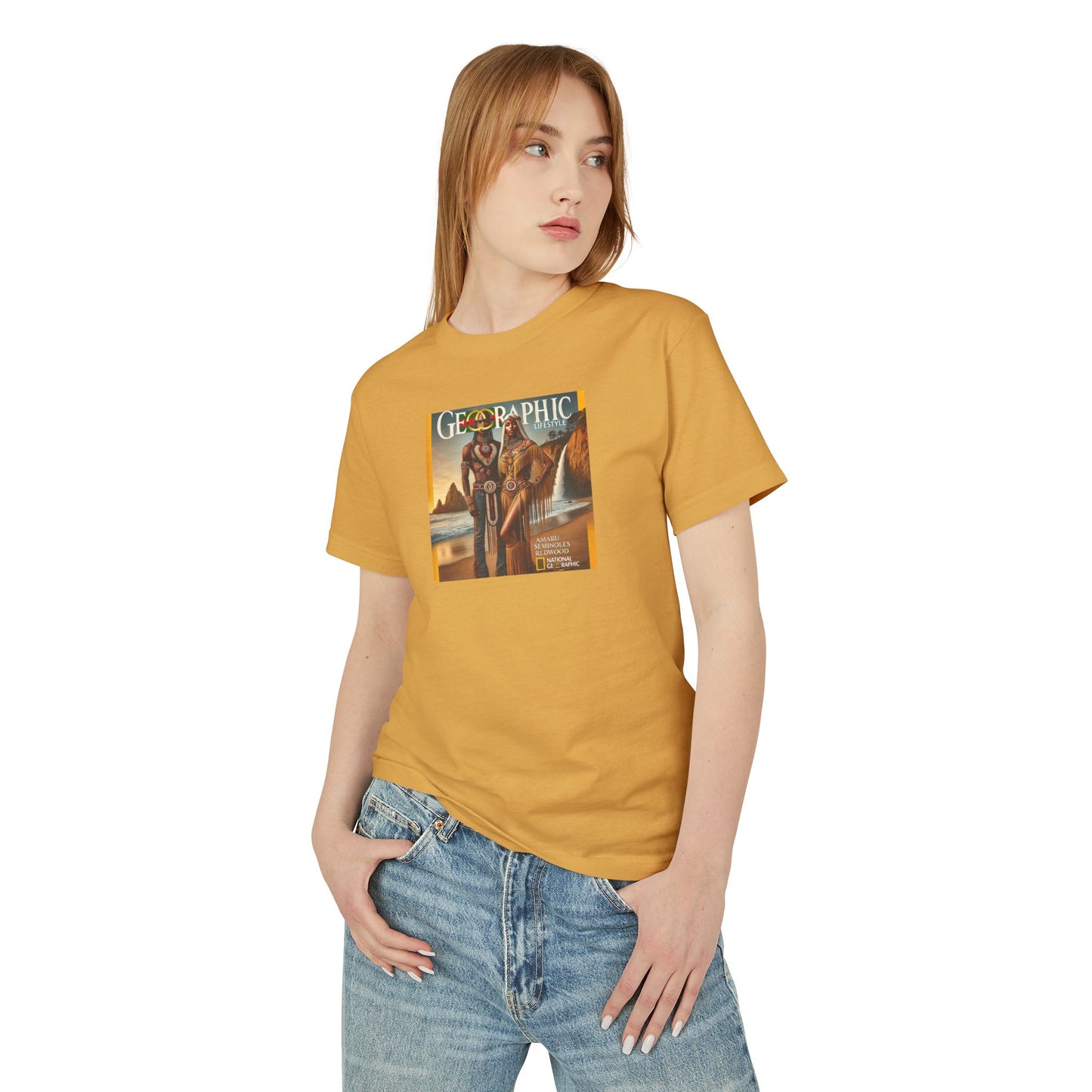 Amaru Khan Aborigine Unisex Garment-Dyed Heavyweight Cotton Tee