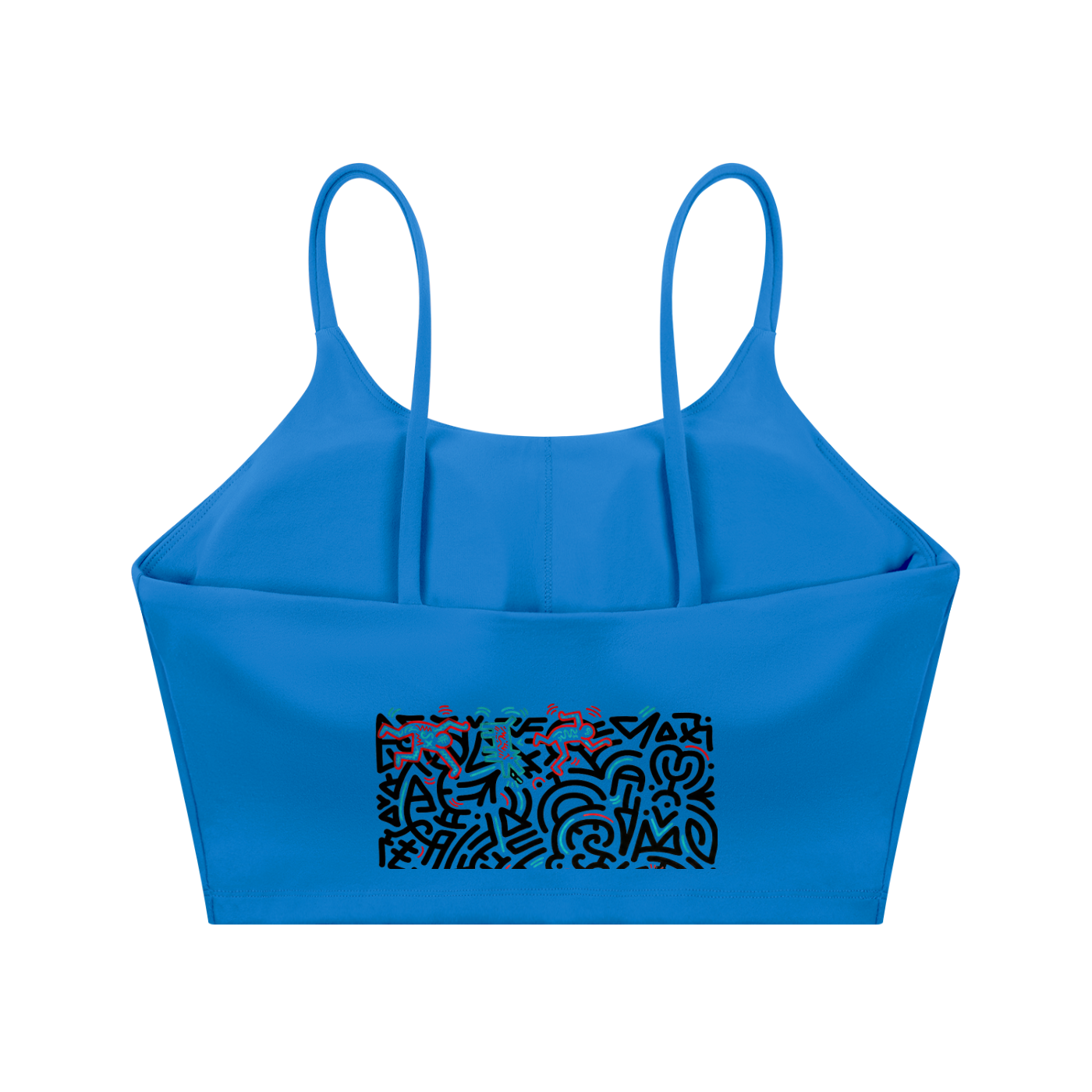 SQUIGGLE Spaghetti Strap Yoga Sports Bra