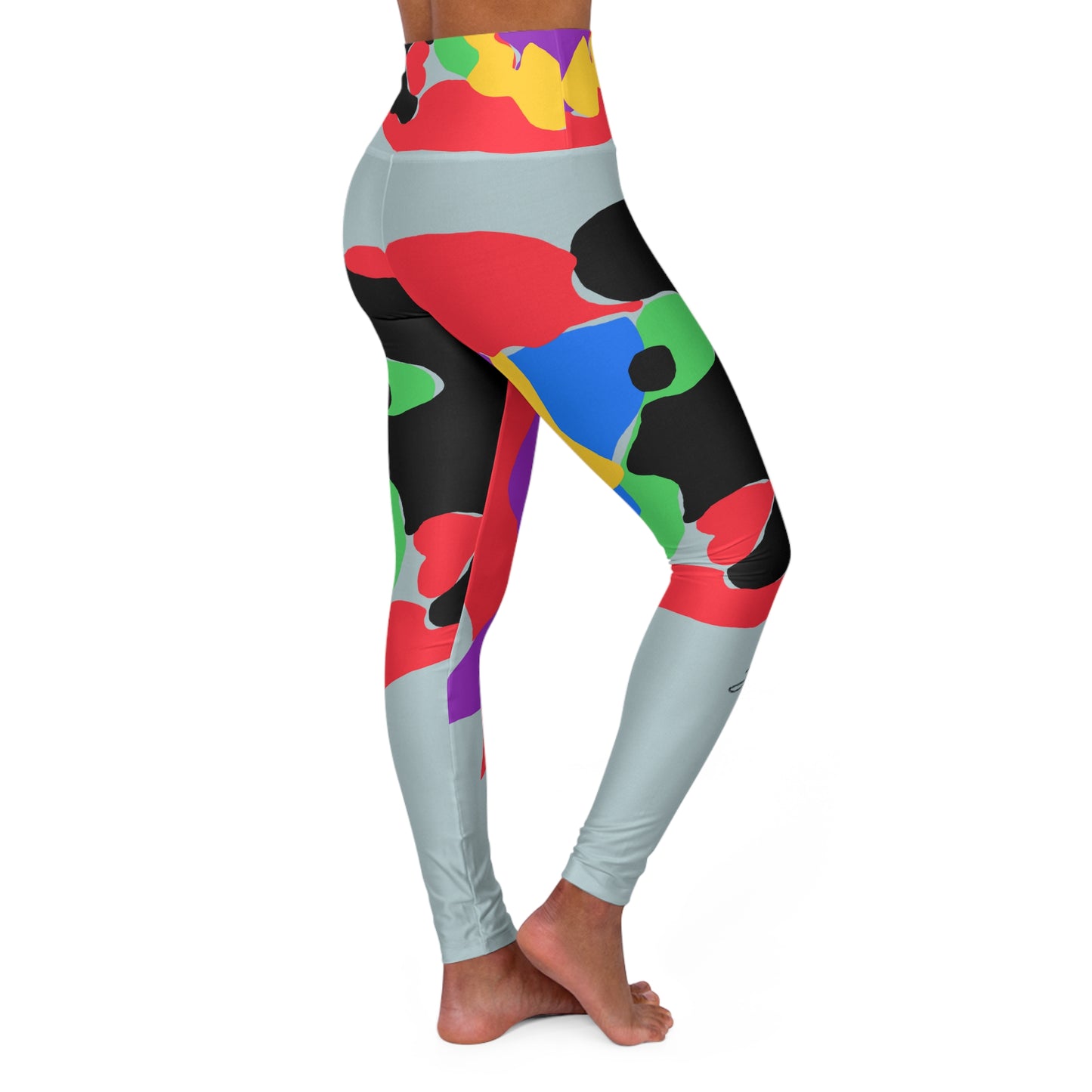 The Heart Illusion Grey Yoga Leggings