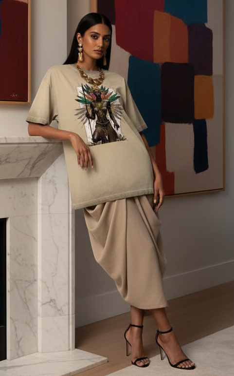 Amaru Khan Stars Quattra Reverse Dyed T-shirt