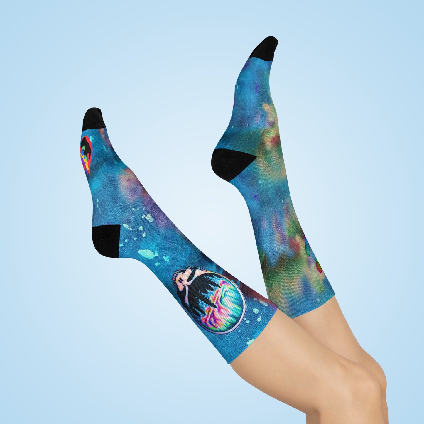 Aroura Borealis Skull Premium Socks