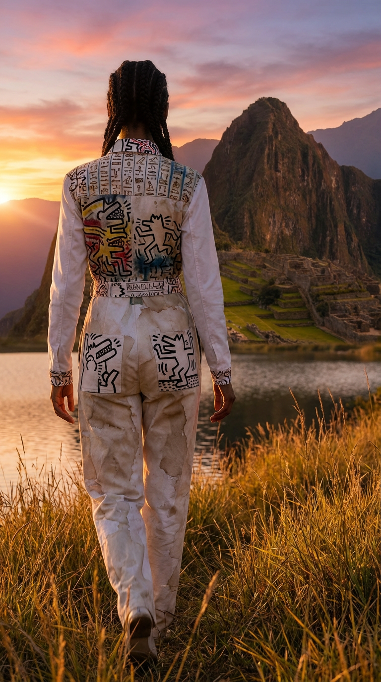 1986 Hieroglyphics Pima Cotton Jurassic Explorer Jumpsuit