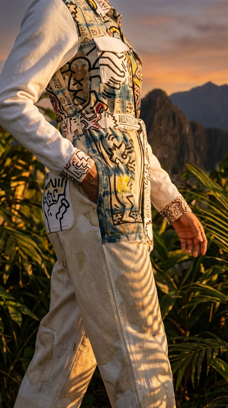 1986 Hieroglyphics Pima Cotton Jurassic Explorer Jumpsuit