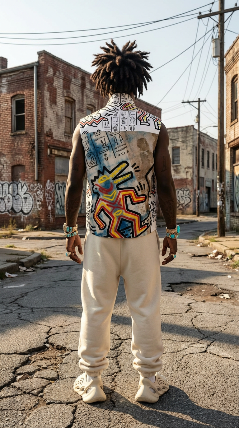 1986 Hieroglyphs Organic Stretch Cotton Vest