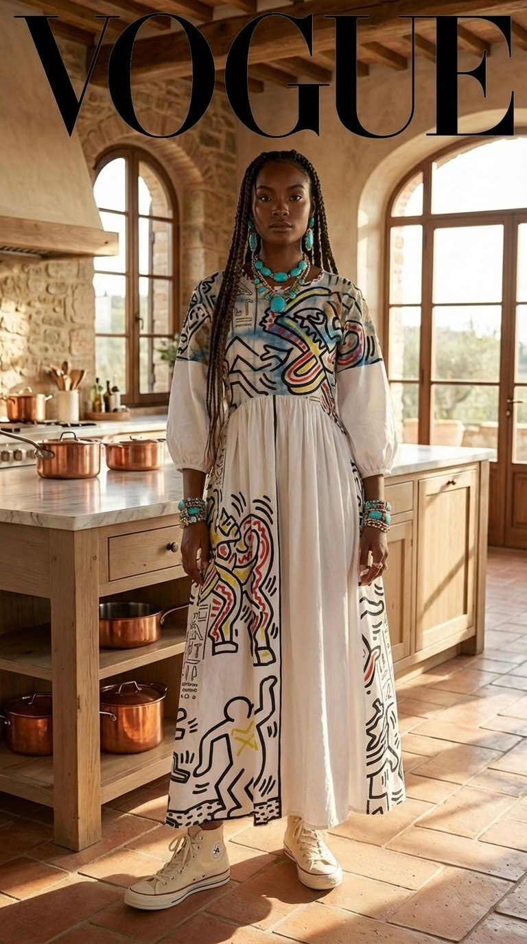 1990's Hieroglyphs Women's Long Sleeve Dress