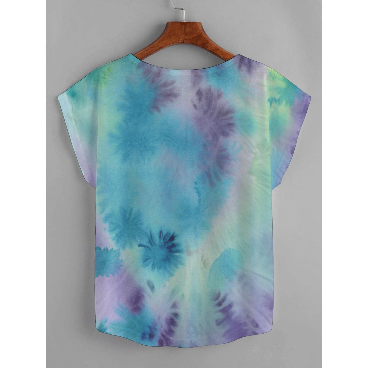 Watercolor Smudge Women's Curved Hem T-shirt (Plus Size)