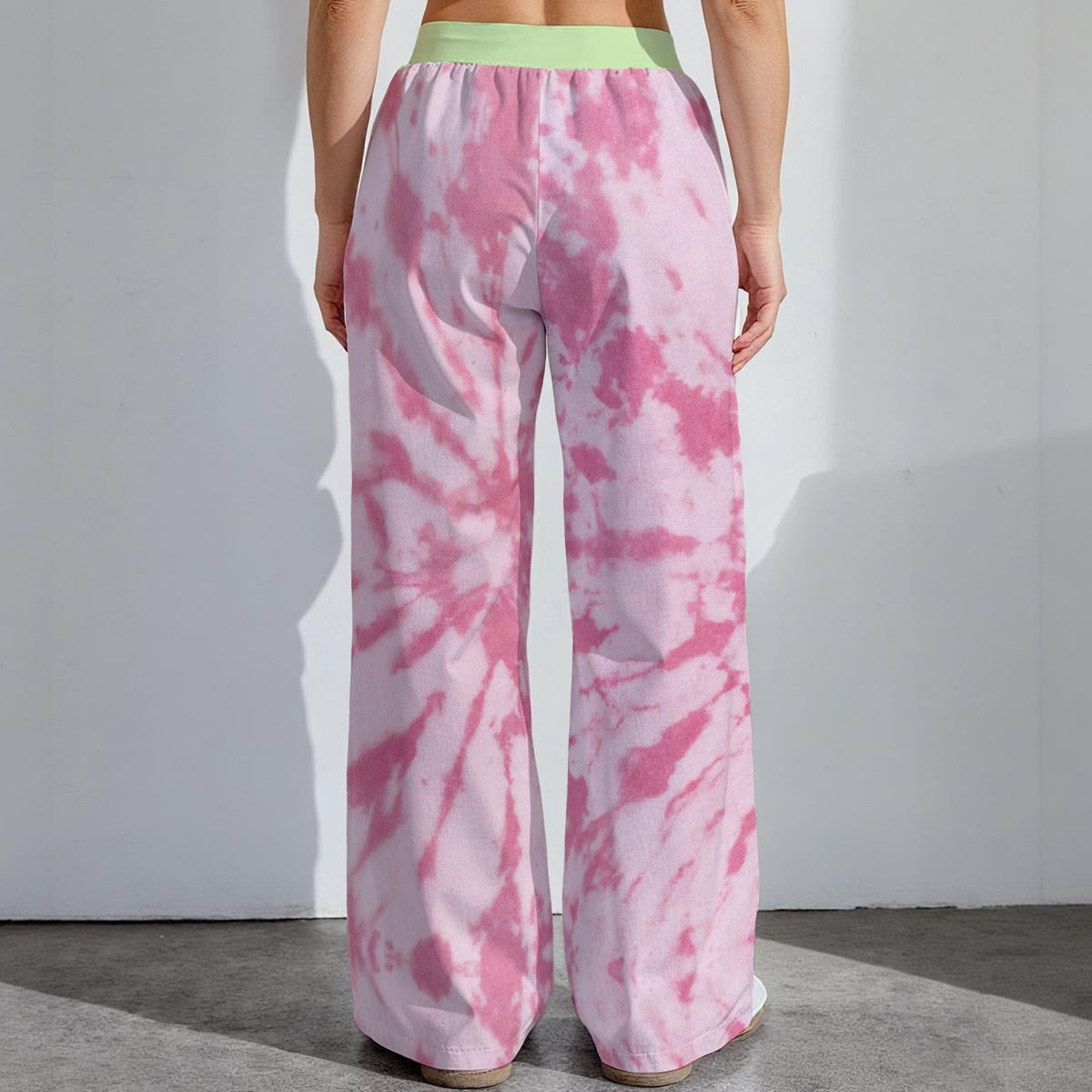 Pink or Dye with Mint Women's High-Stretch Casual Pants